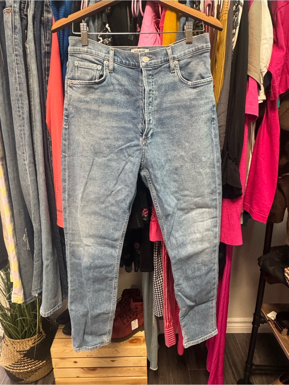 AGOLDE Nico High Rise Slim Jeans - Embark Wash